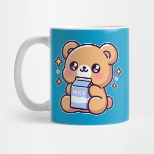 Cute Teddy Bear Loves Milk - Kawaii Nursery Baby Mug